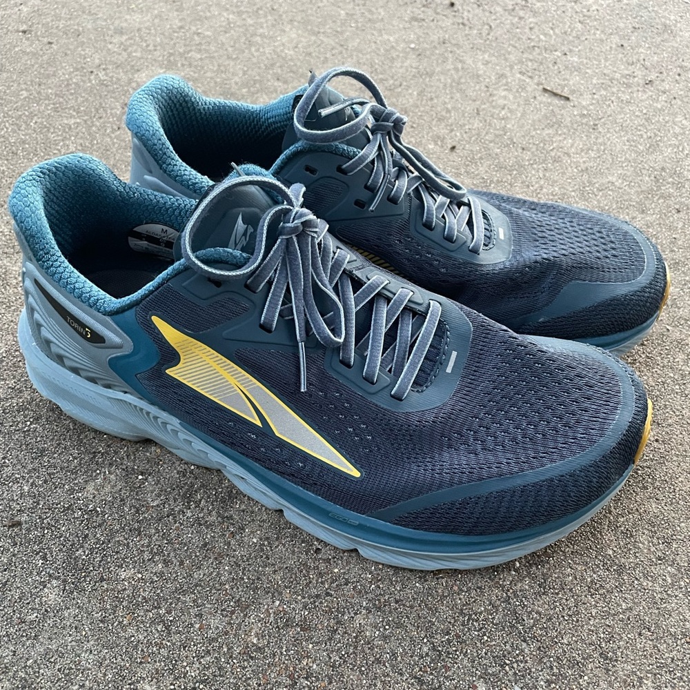 Altra Navy and Tan Running Shoes